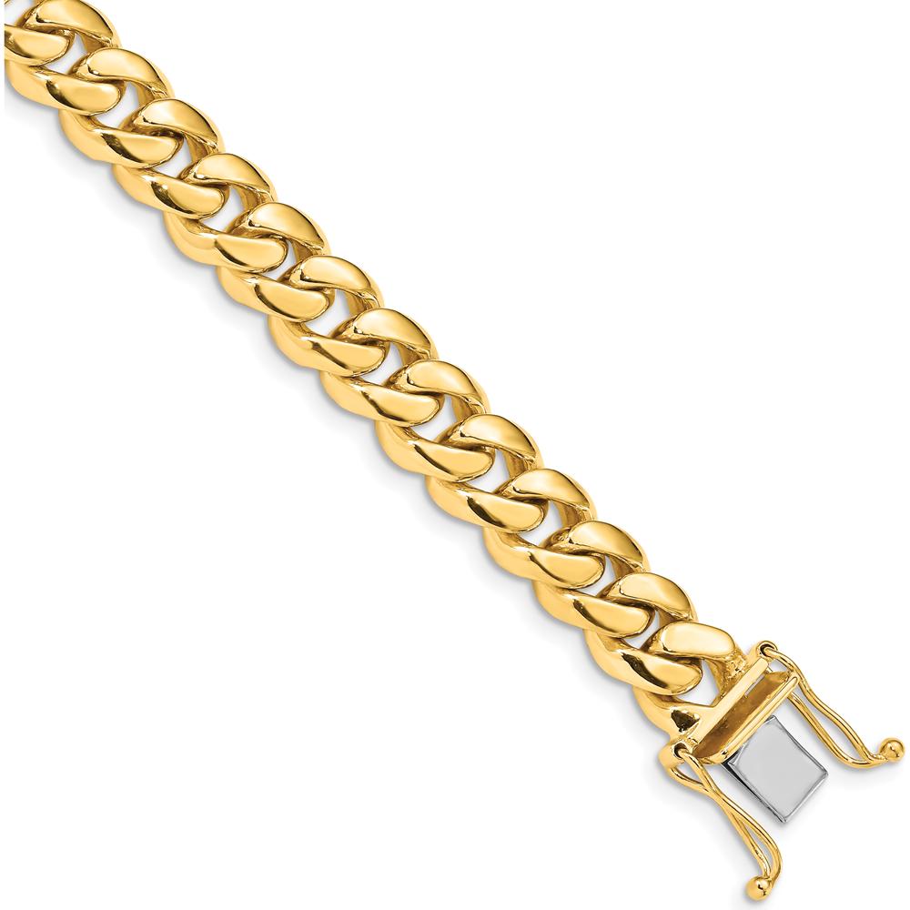 10K Yellow Gold 8.7mm Miami Cuban Chain Link Bracelet - 8.25in Length