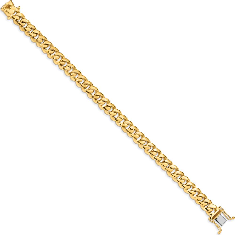 10K Yellow Gold 8.7mm Miami Cuban Chain Link Bracelet - 8.25in Length