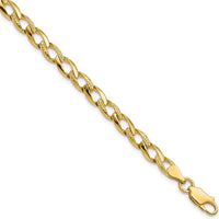 10K Yellow Gold 8" Fancy Link Bracelet with Lobster Clasp