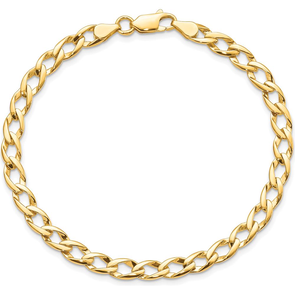 10K Yellow Gold 8" Fancy Link Bracelet with Lobster Clasp