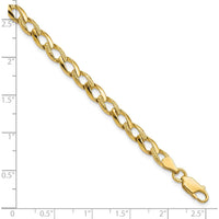 10K Yellow Gold 8" Fancy Link Bracelet with Lobster Clasp