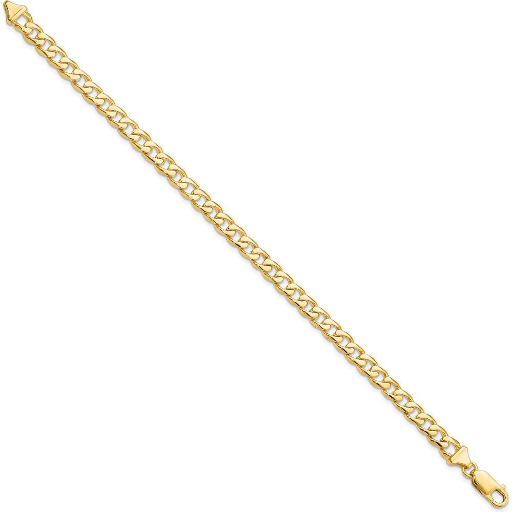 10K Yellow Gold 8" Fancy Link Bracelet with Polished Finish