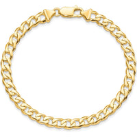 10K Yellow Gold 8" Fancy Link Bracelet with Polished Finish