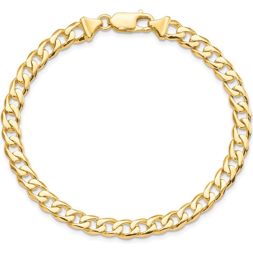 10K Yellow Gold 8" Fancy Link Bracelet with Polished Finish