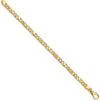 10K Yellow Gold 8" Fancy Link Bracelet with Polished Finish