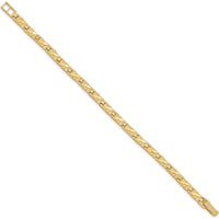 10K Yellow Gold 8" Nugget Chain Bracelet - 6mm Width