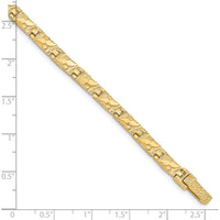 10K Yellow Gold 8" Nugget Chain Bracelet - 6mm Width