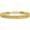 10K Yellow Gold 8" Semi-Solid Miami Cuban Chain Bracelet - 6.75mm Width