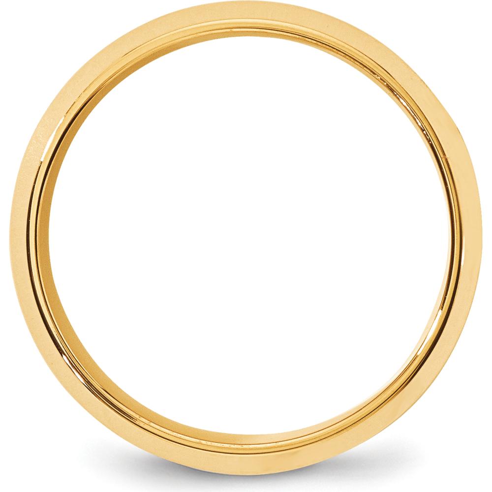 10K Yellow Gold 8mm Beveled Edge Comfort Fit Wedding Band - Size 13