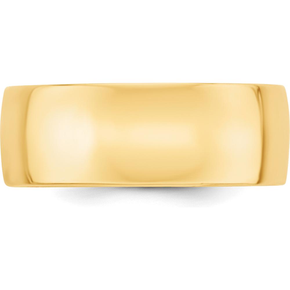 10K Yellow Gold 8mm Comfort Fit Wedding Band - Size 10.5