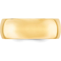 10K Yellow Gold 8mm Comfort Fit Wedding Band - Size 9