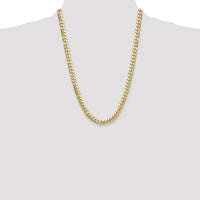 10K Yellow Gold 8mm Solid Miami Cuban Chain - 24" Length