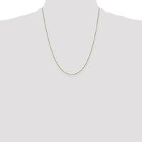 10K Yellow Gold .9mm Diamond-Cut Round Open Link Cable Chain - 22"