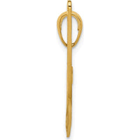 10K Yellow Gold Air Boat Pendant - Themed Charm with Polished Finish