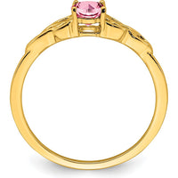 10K Yellow Gold Amethyst Celtic Knot Ring - 0.33 Carat Amethyst by 0