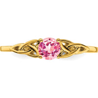 10K Yellow Gold Amethyst Celtic Knot Ring - 0.33 Carat Amethyst by 0