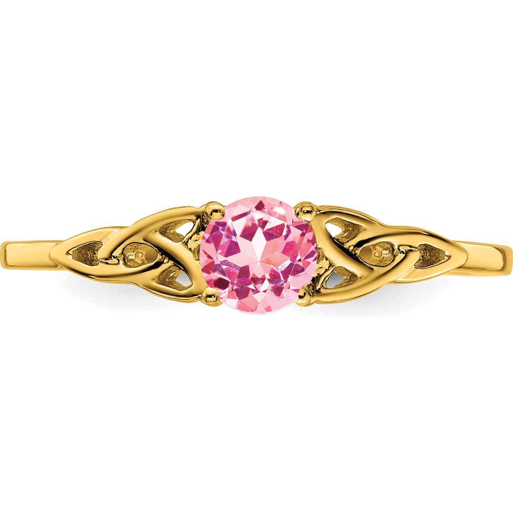 10K Yellow Gold Amethyst Celtic Knot Ring - 0.33 Carat Amethyst by 0