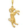 10K Yellow Gold Aries Zodiac Charm Pendant - 40mm Length