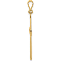10K Yellow Gold Celtic Cross Pendant - 48mm Length