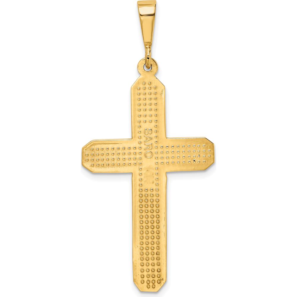 10K Yellow Gold Celtic Cross Pendant - 48mm Length