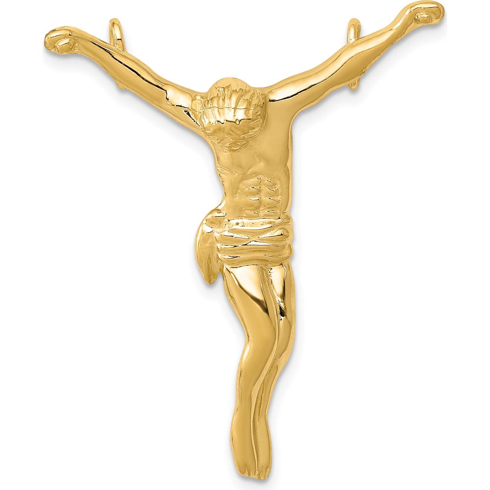 10K Yellow Gold Corpus Christ Pendant Slide - 36.58mm Length, 29.69mm Width