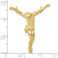 10K Yellow Gold Corpus Christ Pendant Slide - 36.58mm Length, 29.69mm Width