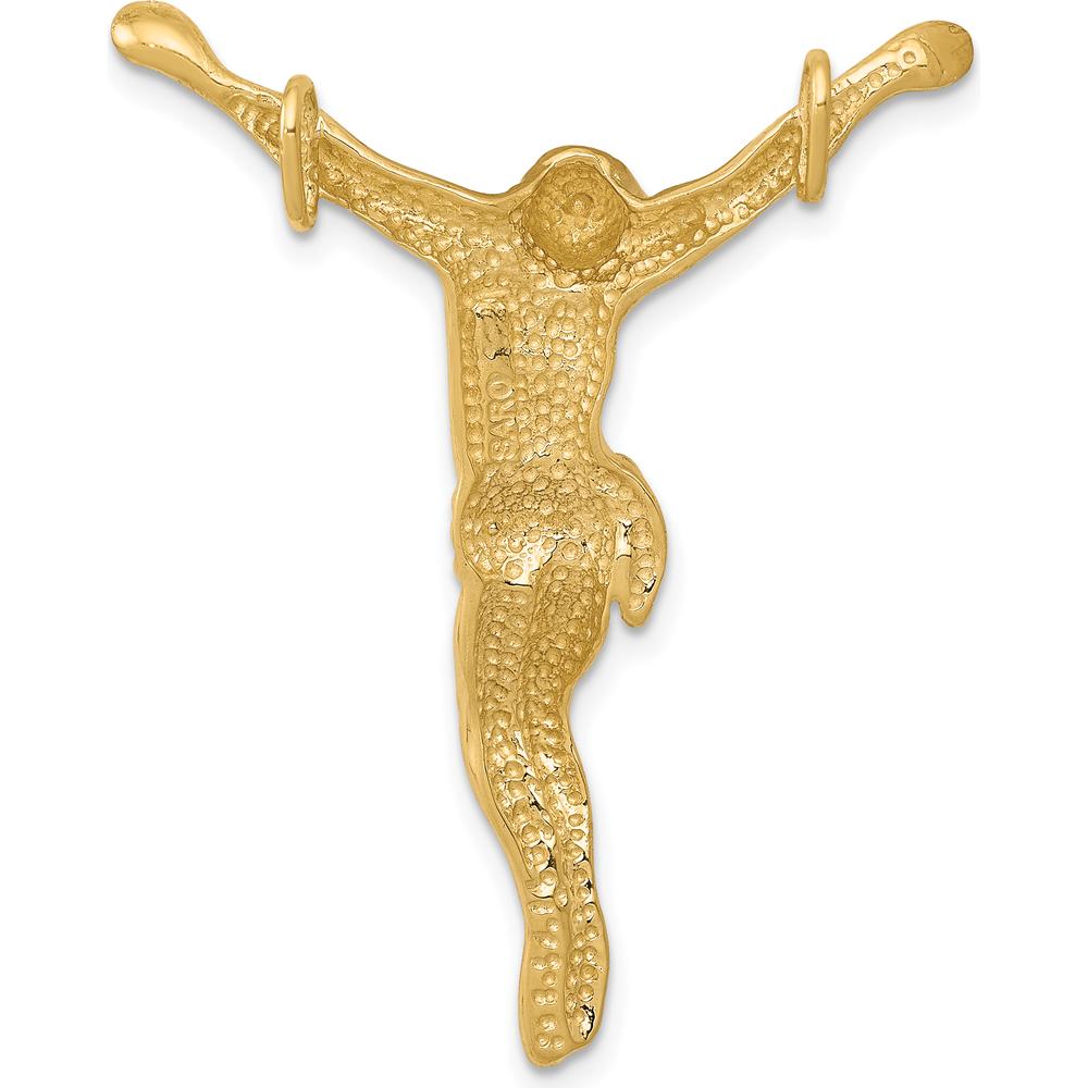 10K Yellow Gold Corpus Christ Pendant Slide - 36.58mm Length, 29.69mm Width