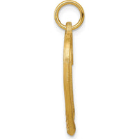10K Yellow Gold Cross in Heart Pendant - Polished Finish