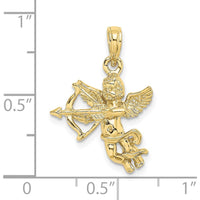 10K Yellow Gold Cupid with Bow and Arrow Charm - 22.5mm Length
