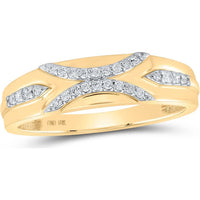 10K Yellow Gold Cushion-Shape Diamond Cluster Matching Bridal Ring Set with Pavé Arcs - 0.50 Carat Total Diamond Weight