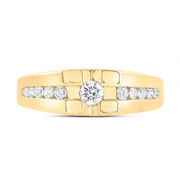 10K Yellow Gold Diamond Band Ring - 1/2 Carat Total Diamond Weight