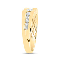 10K Yellow Gold Diamond Band Ring - 1/2 Carat Total Diamond Weight
