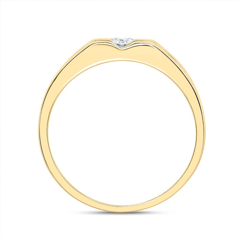 10K Yellow Gold Diamond Band Ring - 1/2 Carat Total Diamond Weight