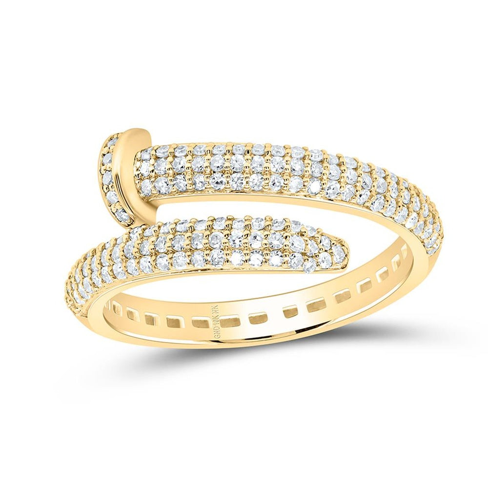 10K Yellow Gold Diamond Band Ring - 1/2 Carat Total Diamond Weight