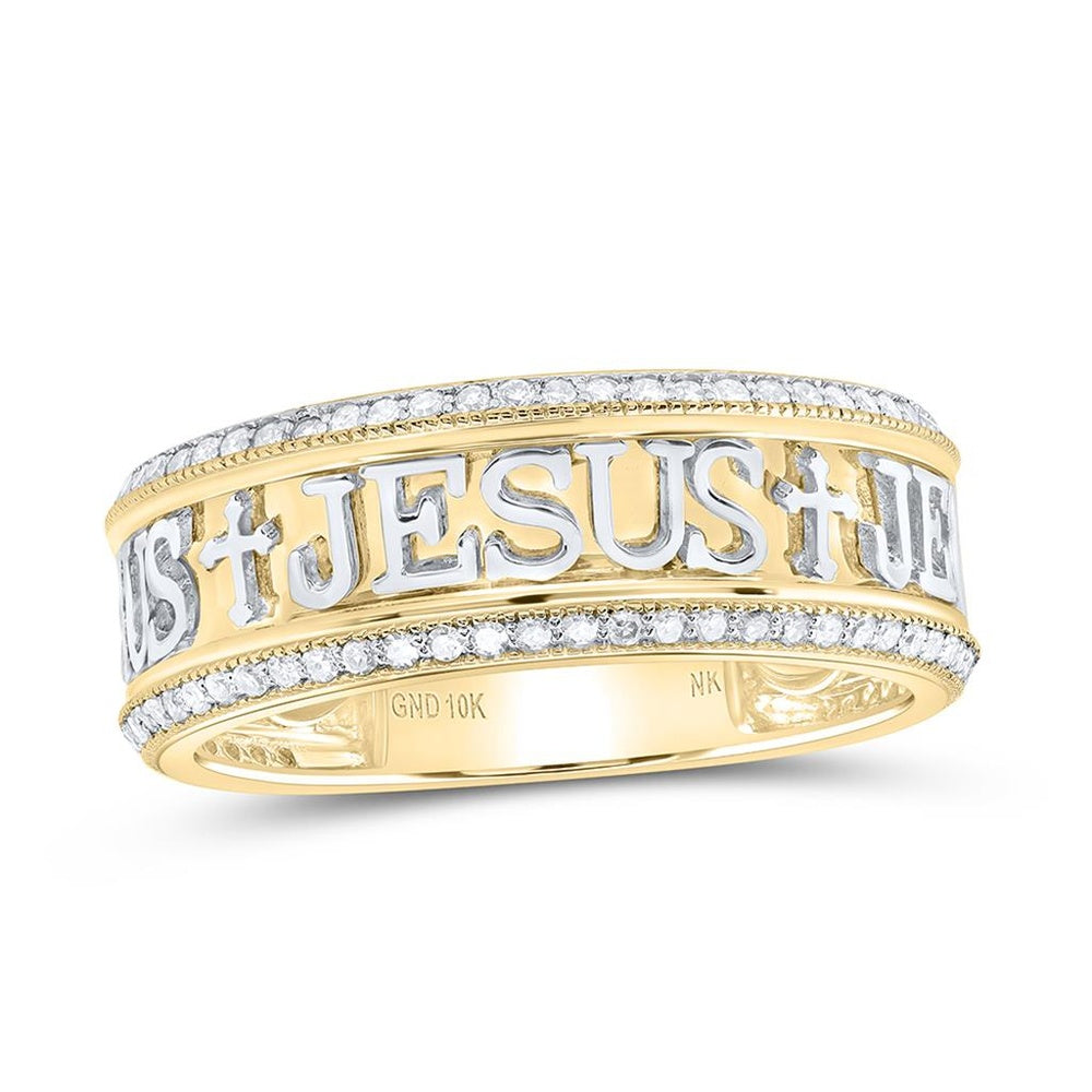 10K Yellow Gold Diamond Band Ring - 1/2 Carat Total Diamond Weight