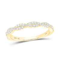 10K Yellow Gold Diamond Band Ring - 1/4 Carat Total Diamond Weight
