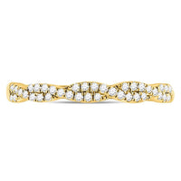 10K Yellow Gold Diamond Band Ring - 1/4 Carat Total Diamond Weight