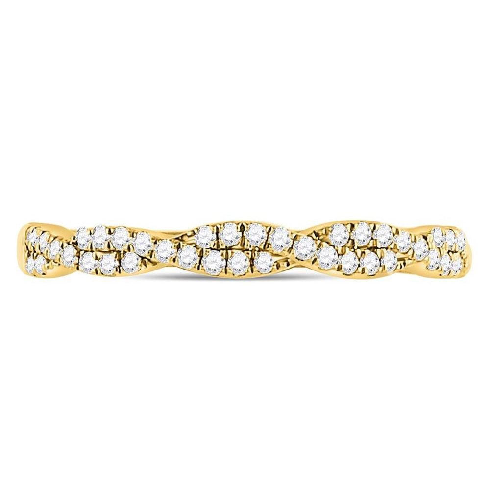 10K Yellow Gold Diamond Band Ring - 1/4 Carat Total Diamond Weight