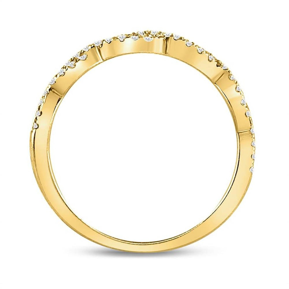 10K Yellow Gold Diamond Band Ring - 1/4 Carat Total Diamond Weight