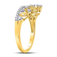 10K Yellow Gold Diamond Band Ring - 1/5 Carat Total Diamond Weight