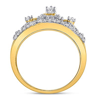 10K Yellow Gold Diamond Band Ring - 1/5 Carat Total Diamond Weight