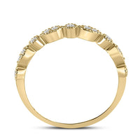 10K Yellow Gold Diamond Band Ring - 1/6 Carat Total Diamond Weight