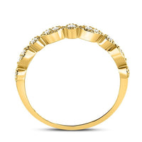 10K Yellow Gold Diamond Band Ring - 1/6 Carat Total Diamond Weight