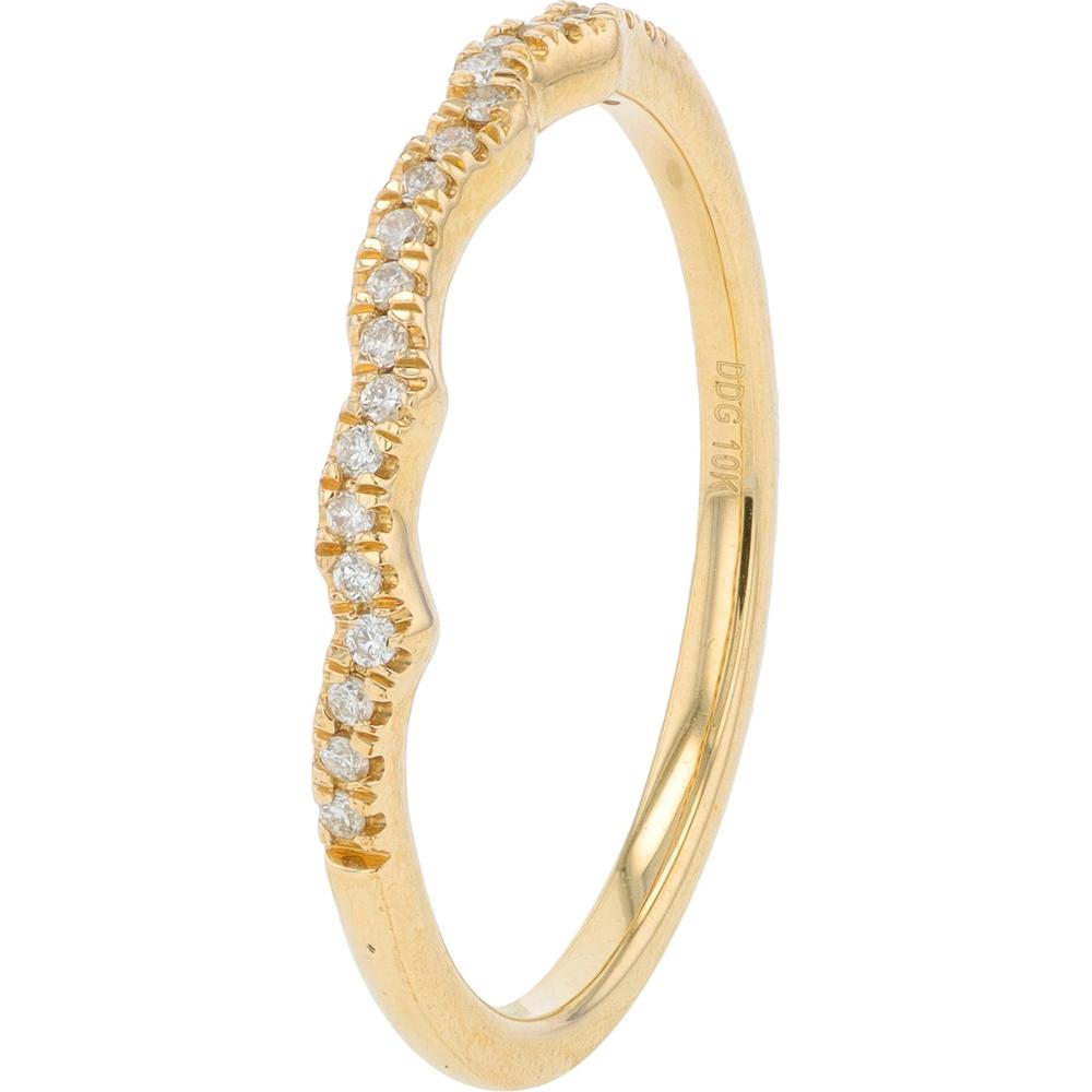 10K Yellow Gold Diamond Bridal Set with Halo and Split Shank - 0.50 Carat Total Diamond Weight