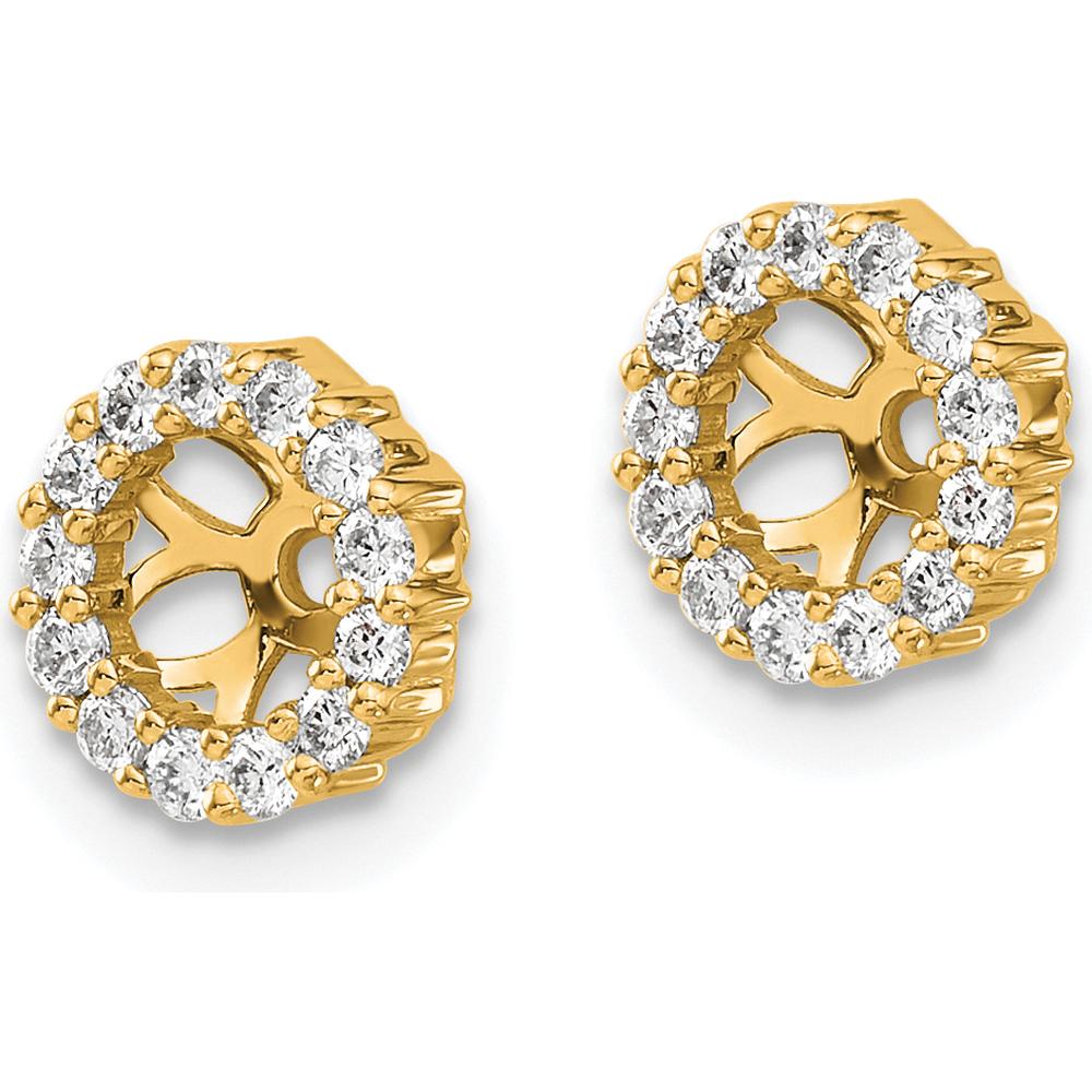 10K Yellow Gold Diamond Cluster Earring Jackets - 1.00 Carats Total Diamond Weight by Oro Pregiato