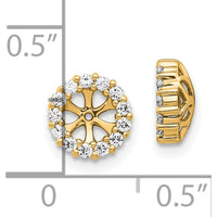 10K Yellow Gold Diamond Cluster Earring Jackets - 1.00 Carats Total Diamond Weight by Oro Pregiato