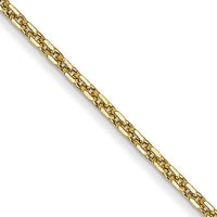 10K Yellow Gold Diamond-Cut Cable Chain Necklace - 24"
