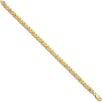 10K Yellow Gold Diamond-Cut Link Bracelet - 7" Length, 5mm Width