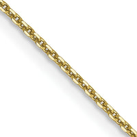 10K Yellow Gold Diamond-Cut Open Link Cable Chain Necklace - 24"