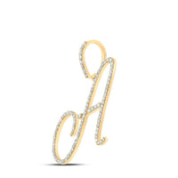 10K Yellow Gold Diamond Initial L Pendant - 1/2 Carat Total Diamond Weight